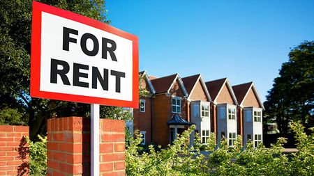 "For rent" sign