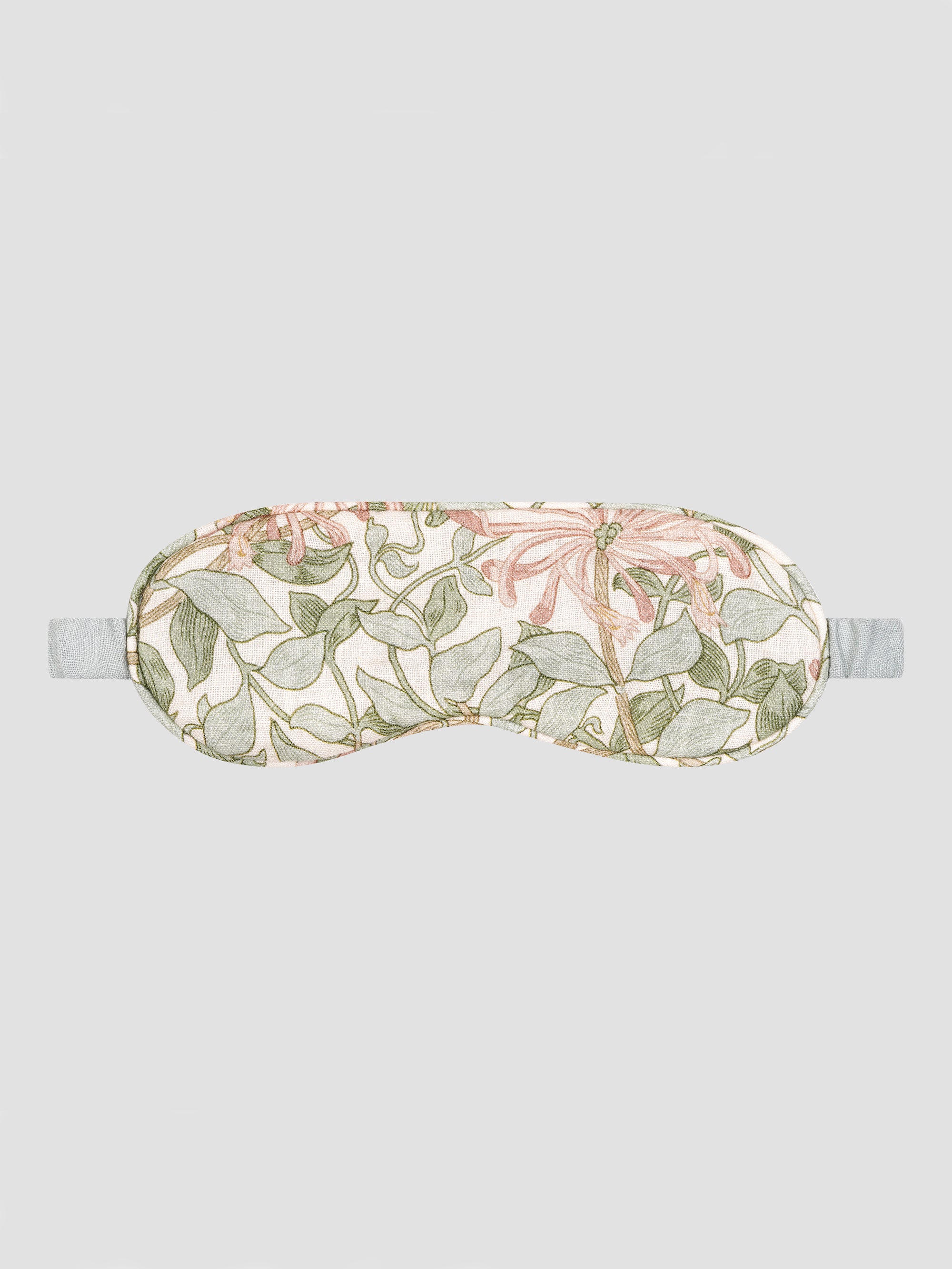 Soft Sage Honeysuckle Linen Sleep Mask