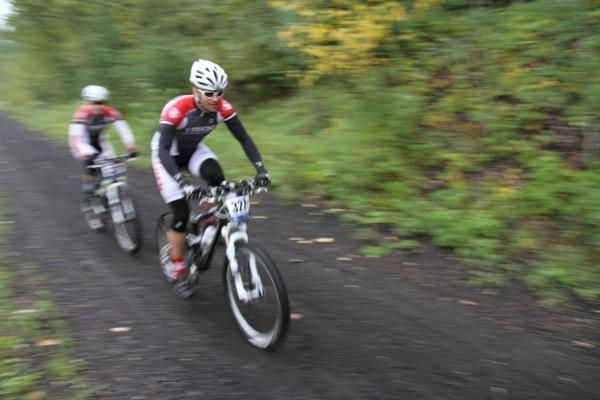 Jeremy and Tammy Simmons are a blur as they ride Stage 1 of the 2010 TransRockies