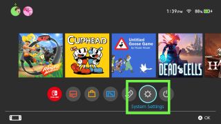 how to send nintendo switch screenshots to your computer - select system settings