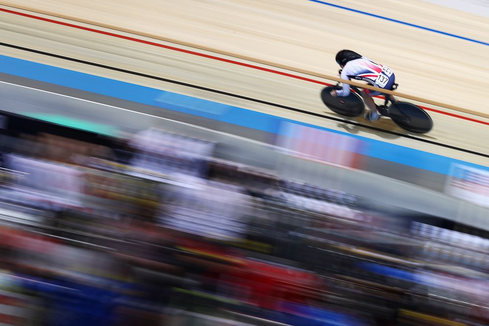 Katy Marchant of Great Britain competes in the Women's 500m Time Trial Final