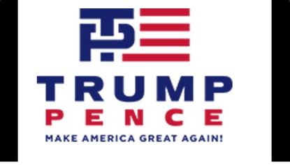 The Republican National Committee's joint fundraising committee sent out the Trump/Pence logo above, leading many to believe it will serve as their official logo for the campaign.