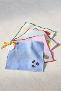 Anthropologie Happy Hour Embroidered Cocktail Napkins