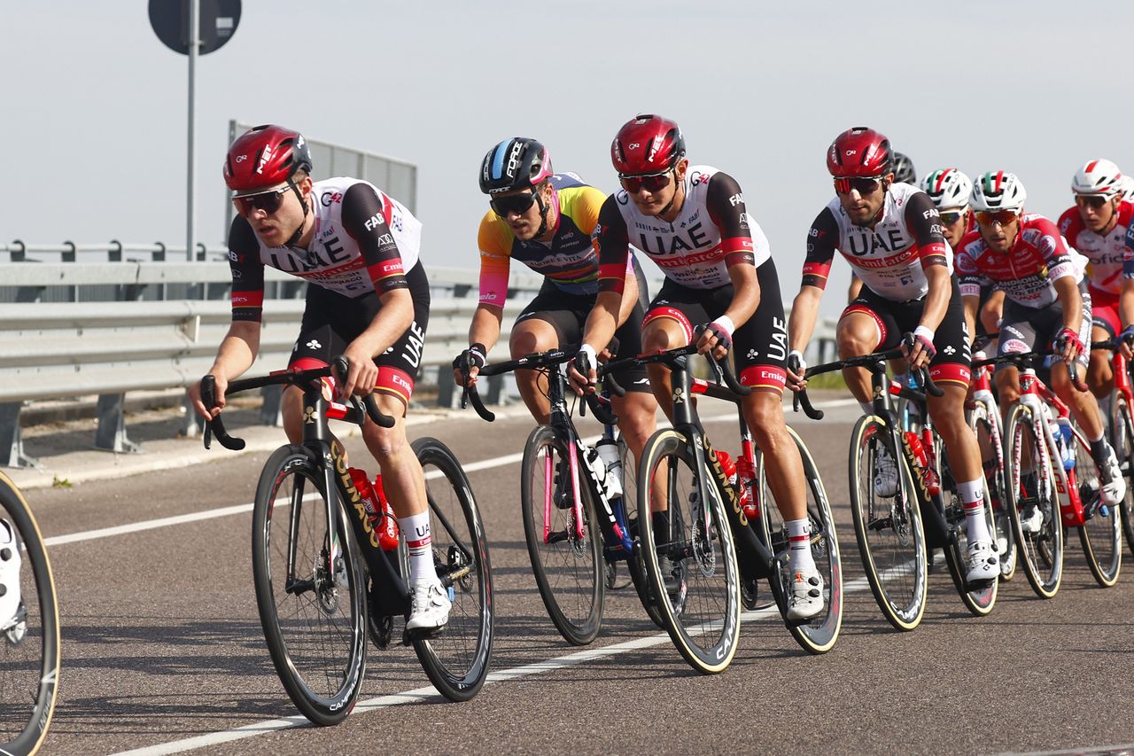 Giro del Veneto 2021 - 84th Edition - Cittadella - Padova 168,8 km - 13/10/2021 - Marc Hirschi (SUI - UAE Team Emirates) - Alessandro Covi (ITA - UAE Team Emirates) - photo Luca Bettini/BettiniPhoto&Acirc;&copy;2021