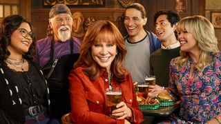 The cast of Happy's Place in promotional image for the show