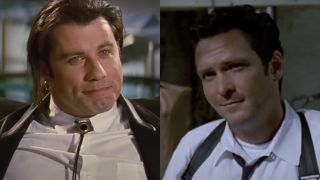 John Travolta in Pulp Fiction and Michael Madsen in Reservoir Dogs