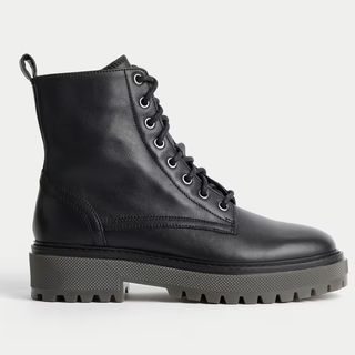 M&S Leather Flatform Boots