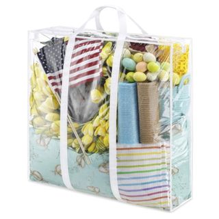 jumbo everyday holiday season bag, transparent with Easter decorations and flag