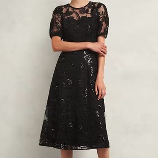 Hobbs Ami Lace Midi Dress