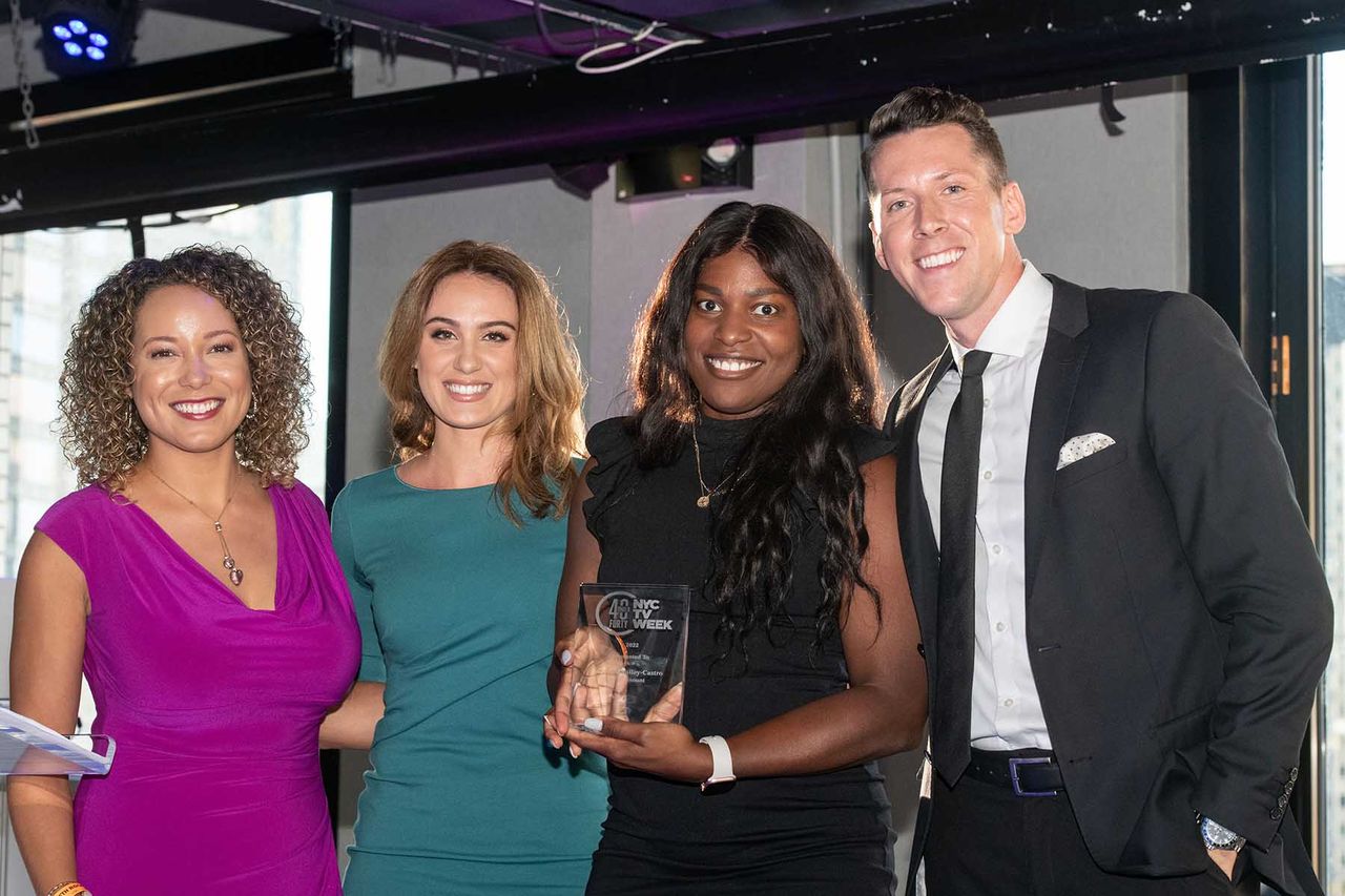 Event hosts with honoree Denise Bailey-Castro, head of finance, BET Networks at Paramount Global.