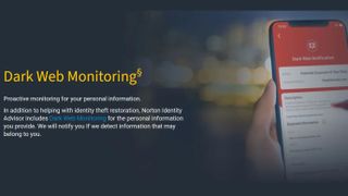 Dark web monitoring from Norton ID theft advisor plus