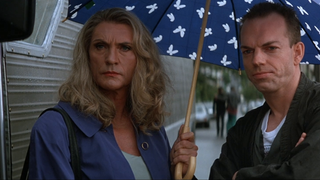 Terence Stamp and Hugo Weaving in a still from the movie The Adventures of Priscilla, Queen of the Desert