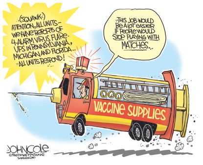 Editorial Cartoon U.S. vaccine covid