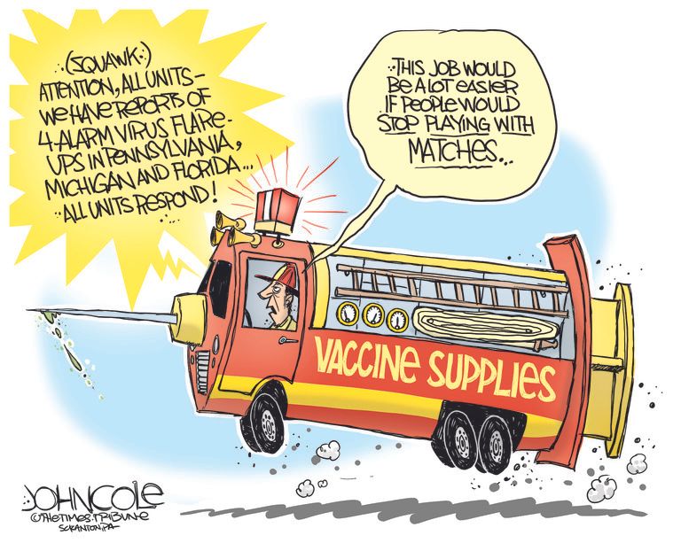 Editorial Cartoon U.S. vaccine covid