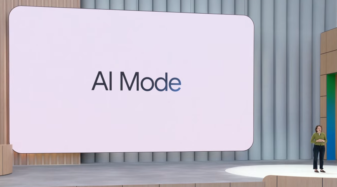 AI Mode slide during the I/O Conference