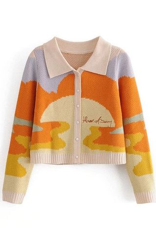 Vintage Sunshine Print Sweater