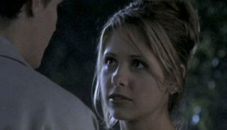 Buffy looking up at Angel during Season 2