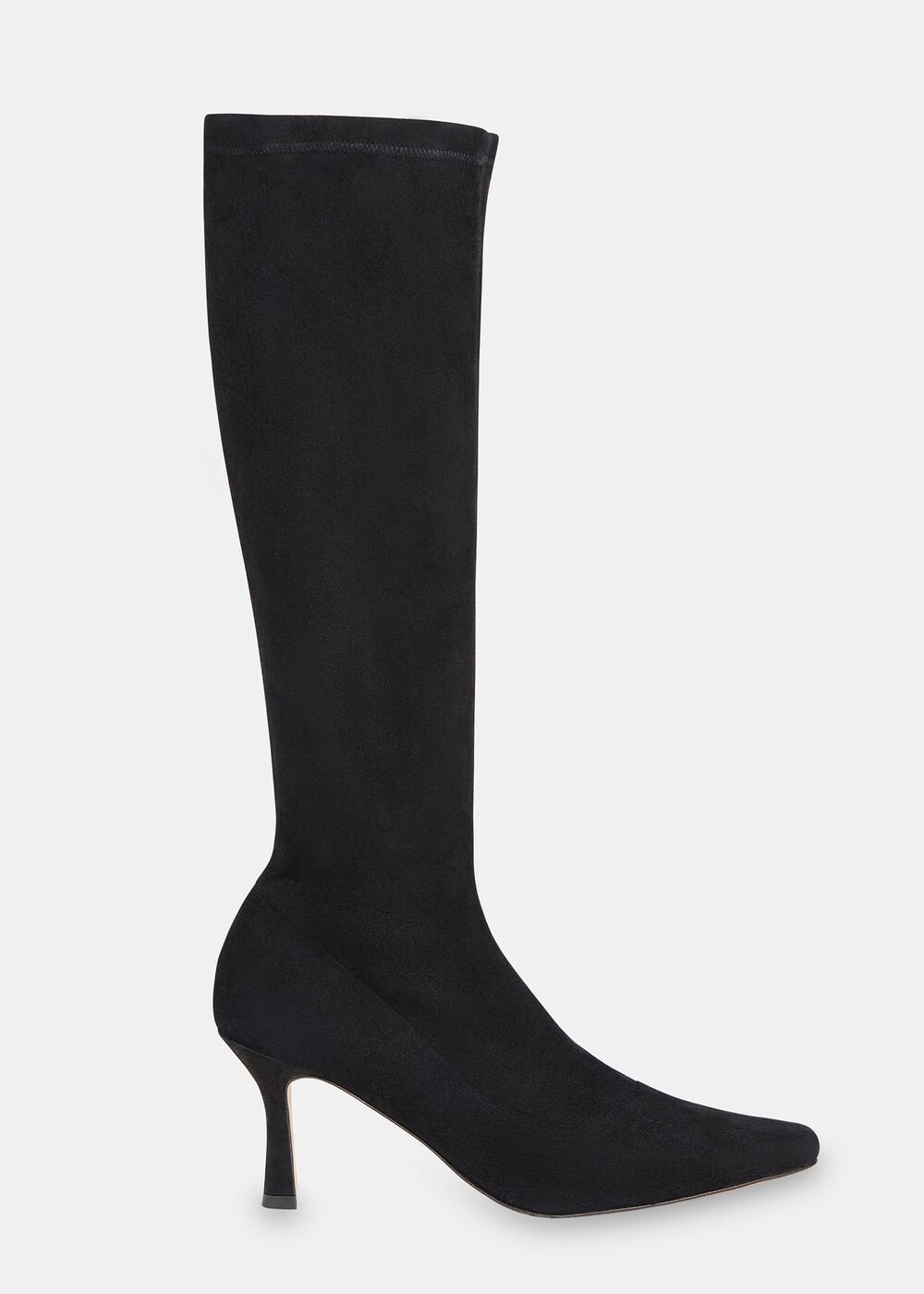 Black Hera Stretch Suede Boot