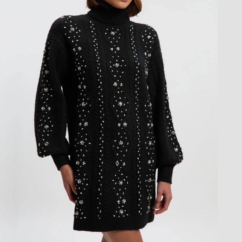 Karen Millen mini embellished jumper dress
