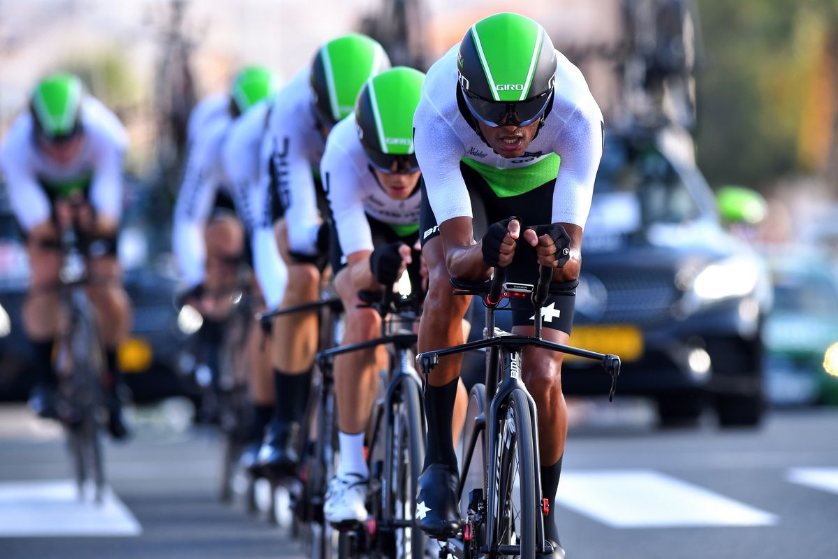 Team Dimension Data in the 2019 Vuelta a Espana team time trial