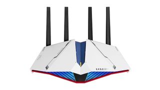 best gaming router Asus RT-AX82U Gundam Edition against a white background