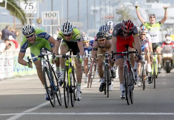 Visconti just held on to win after leading out the sprint