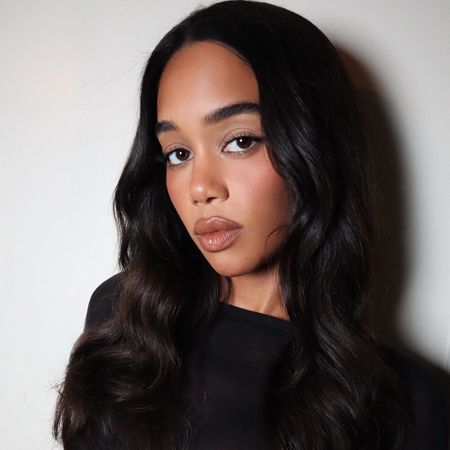 Glowy blush on Laura Harrier by Hung Vanngo