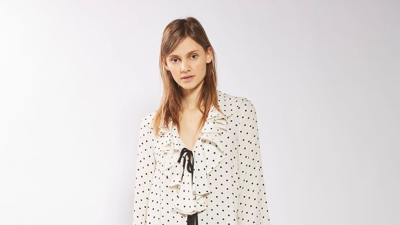 topshop polka dot blouse