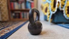 amazon basics kettlebell in the home of fitness writer, Lou Mudge
