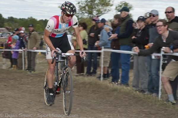 J-Pow trying to crack the lead group early during the race