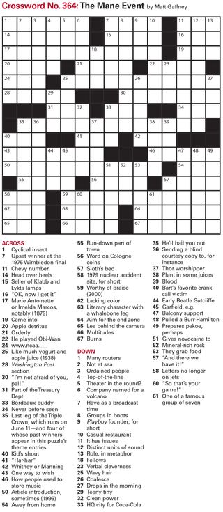 Crossword puzzle