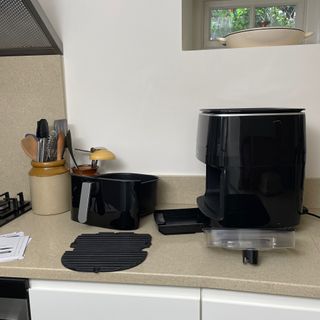 Image of Tefal air fryer during testing at home