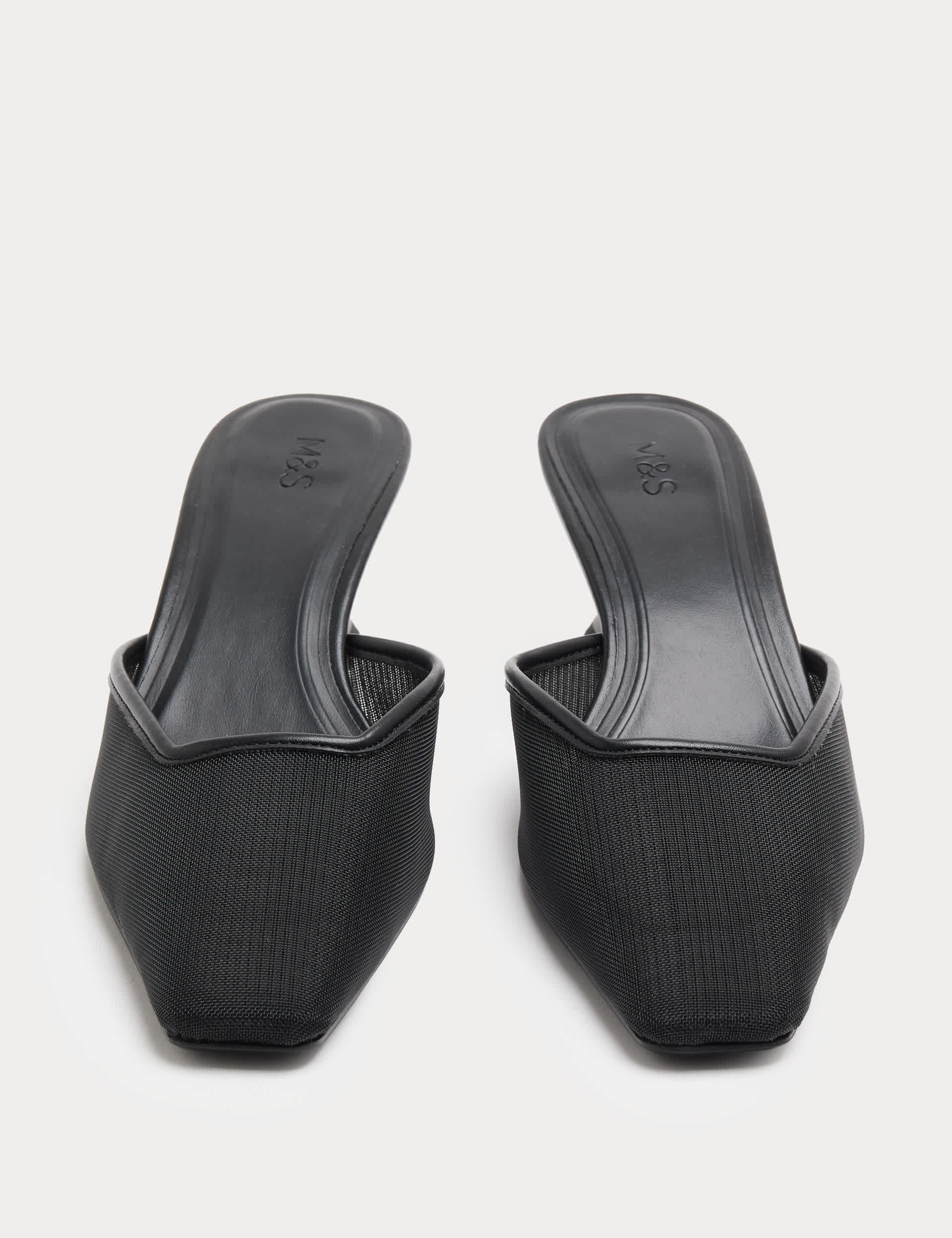 Mesh Wedge Pointed Mules