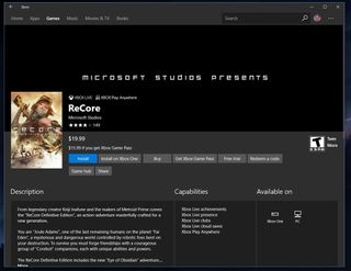 ReCore Definitive Edition currently appears to be free on the Windows Store, Xbox