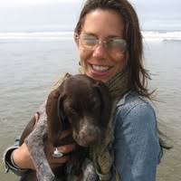 Malia Schultheis with her dog