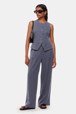 Whistles Petite Lottie Pinstripe Waistcoat