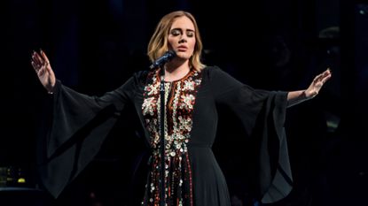 Adele performs on The Pyramid Stage on day 2 of the Glastonbury Festival at Worthy Farm, Pilton on June 25, 2016 in Glastonbury, England. Now its 46th year the festival is one largest music festivals in the world and this year features headline acts Muse, Adele and Coldplay. The Festival, which Michael Eavis started in 1970 when several hundred hippies paid just Â£1, now attracts more than 175,000 people.