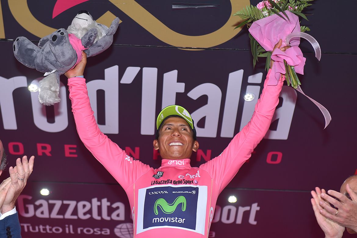 Nairo Quintana remains in pink after stage 20 of the Giro d'Italia.