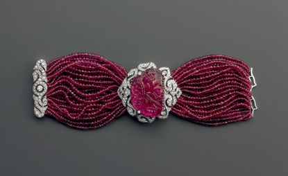 Pink beaded piece of jewelry
