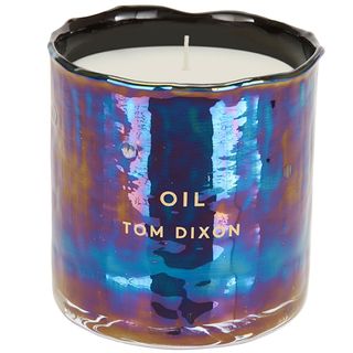 oil candle with white background