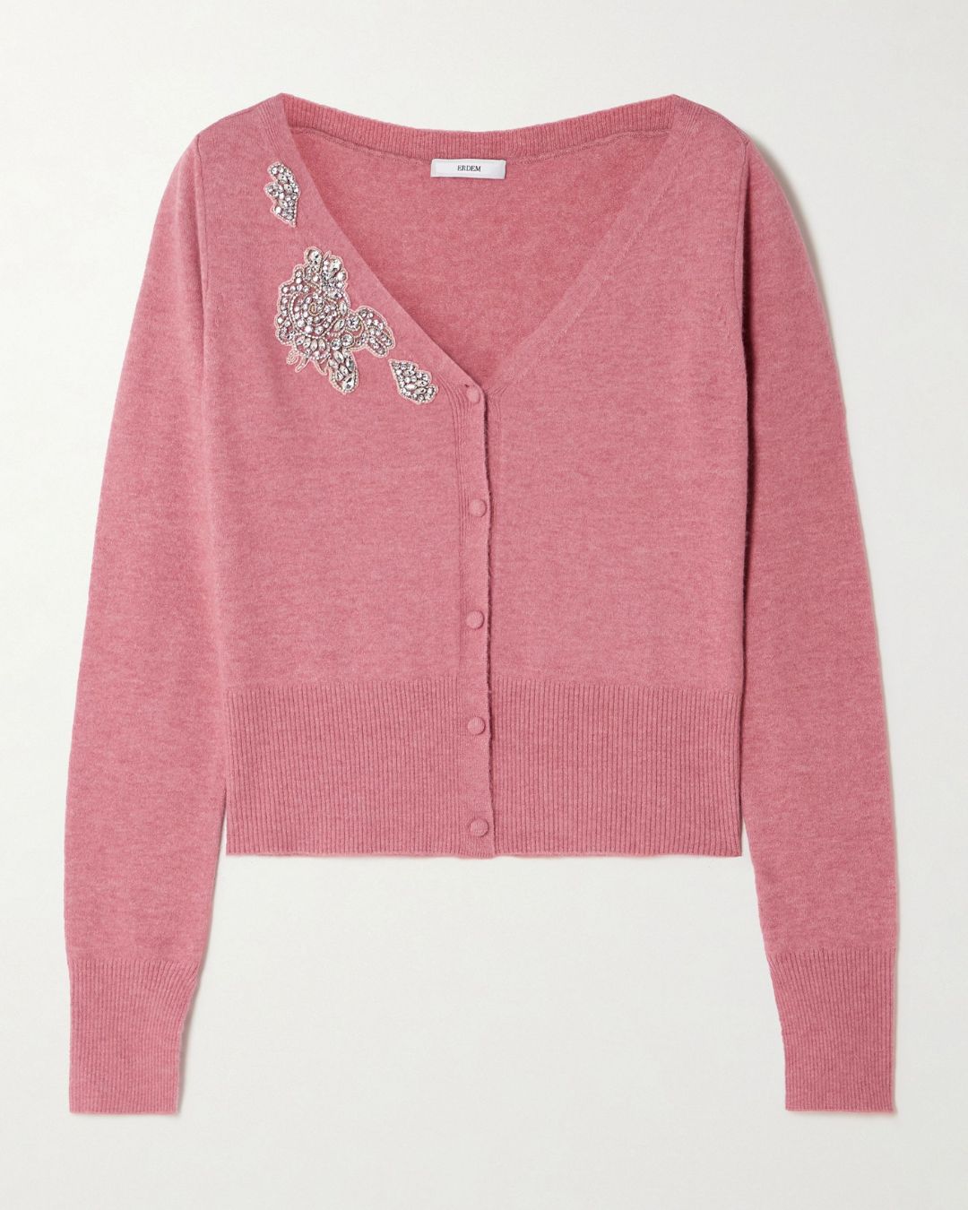 an erdem pink embellished cardigan