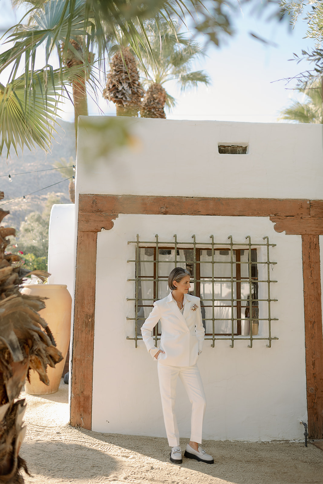 Becca Calegari queer wedding look