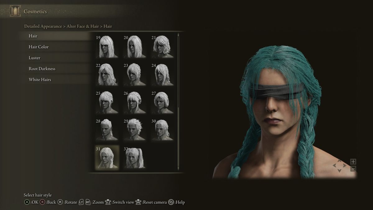 Elden Ring new hairstyle four