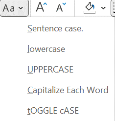 How to capitalize letters in Microsoft Word