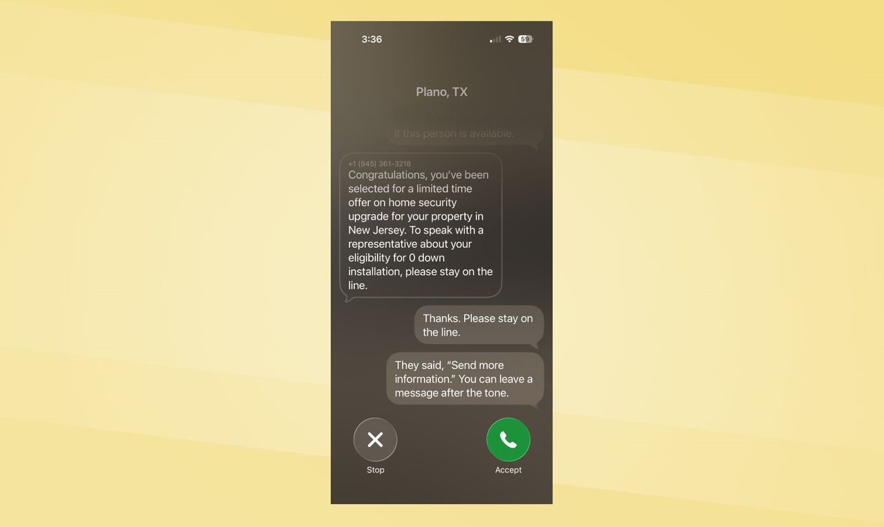 Galaxy S26 vs iPhone 17 Call Screen screenshots.