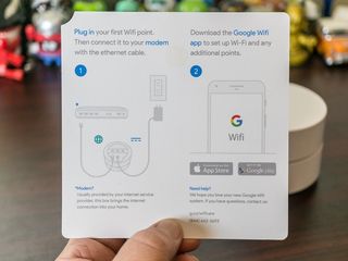 Google Wifi setup card