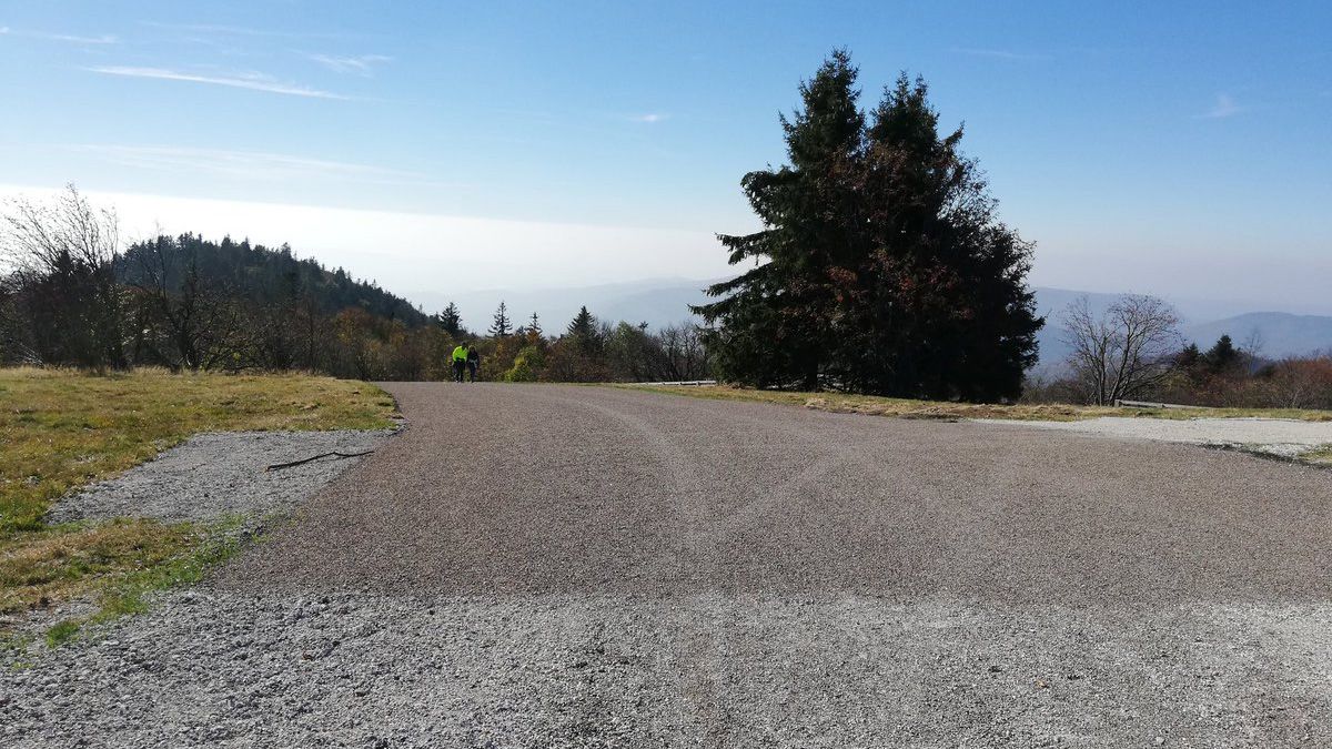 The view from the finish of the 2019 La Planche des Belles Filles Tour de France finish