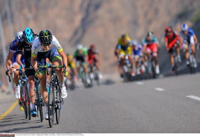 Jens Keukeleire (Orica GreenEdge) pushes the pace