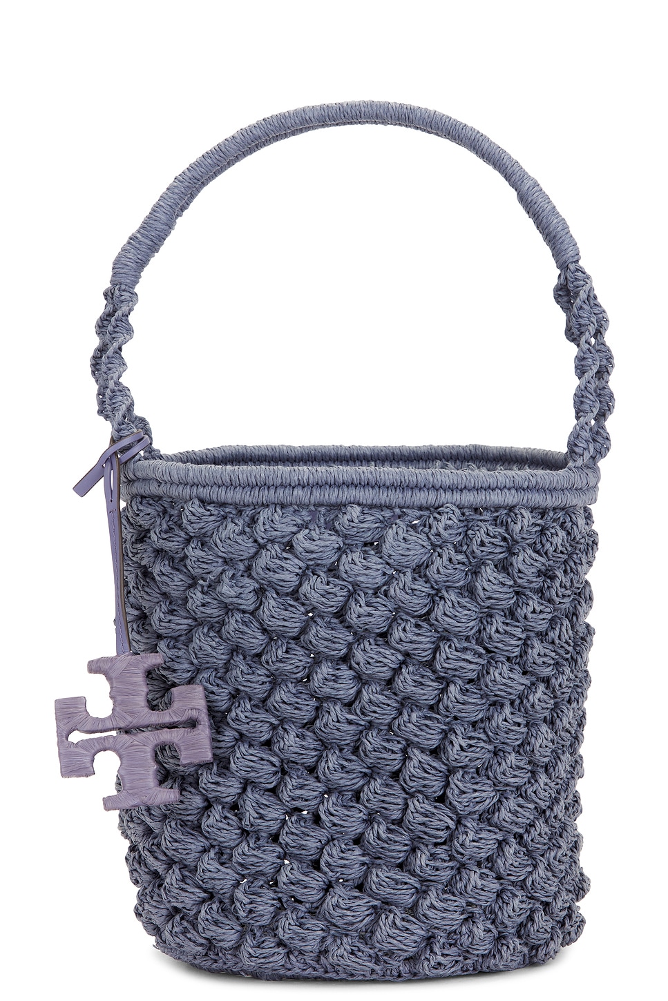 Ella Hand-Crocheted Popcorn Stitch Bucket Bag