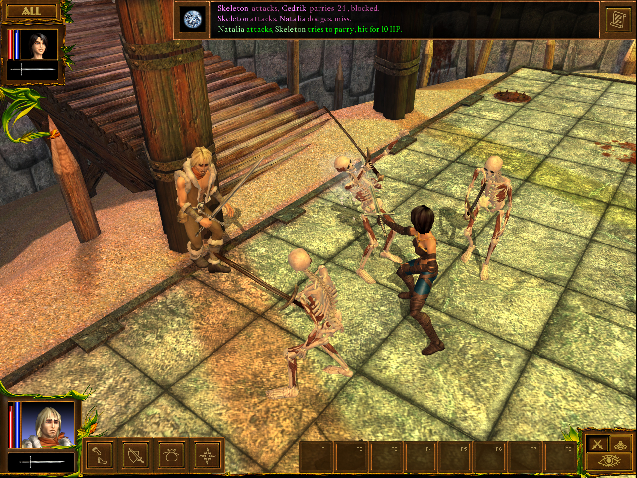 A screenshot of combat in Vision: Become a Hero.